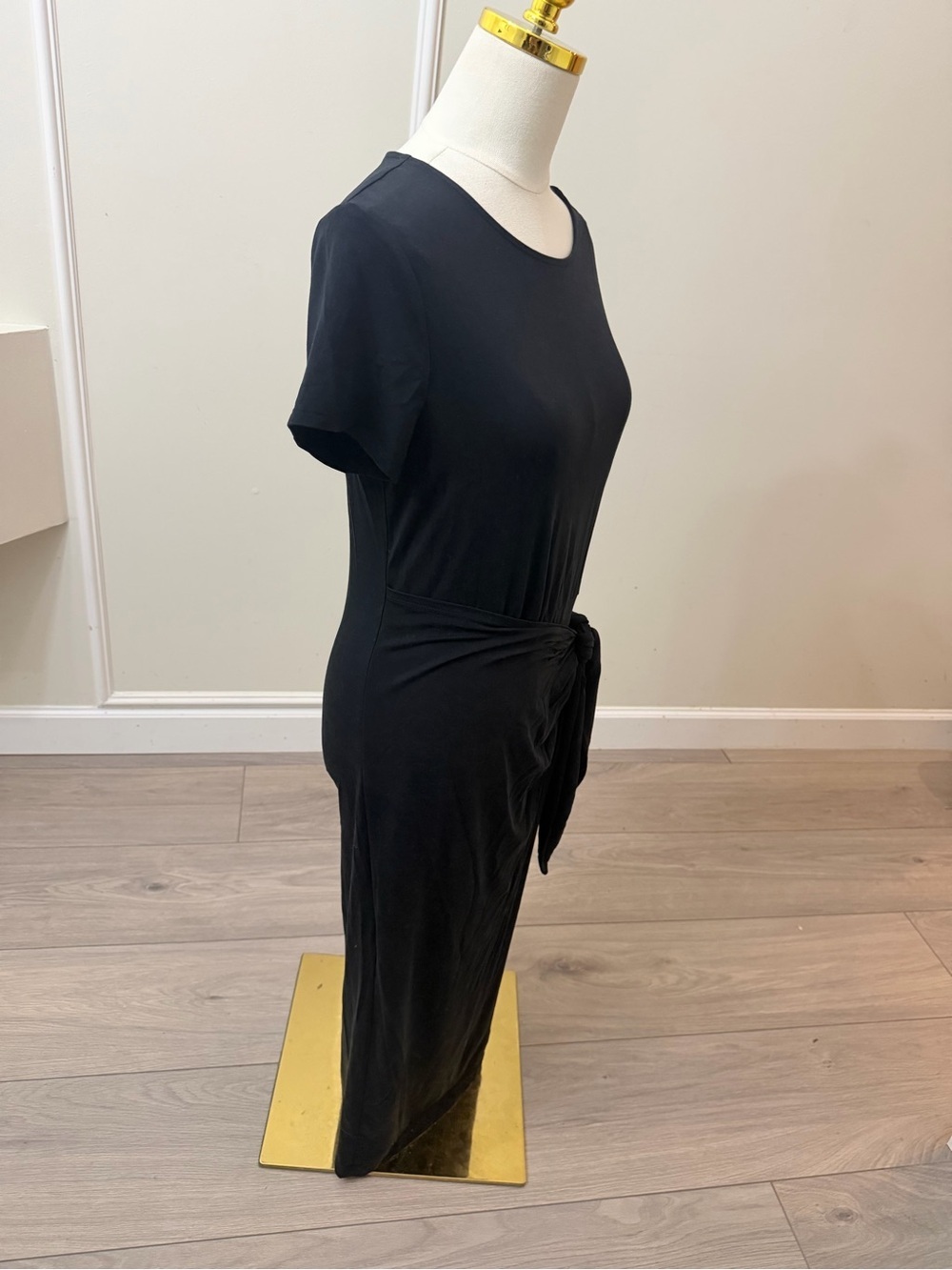 a new day Black Short-Sleeve Side-Tie Maxi Dress - Picture 4 of 8